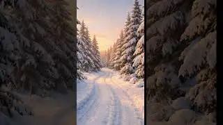 Walking Through a Silent Snowy Forest ❄️ Relaxing Winter Ambience | First Person