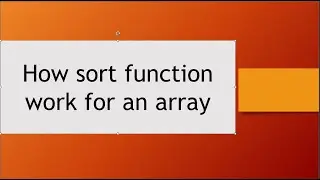 (Bangla C++ programming video) How to sort arrays in c++, array sorting with build in sort function