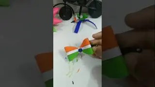 how to make hair clip for Republic day🇮🇳#diy #shere #hairclip #republicday #like #subscribe #shere