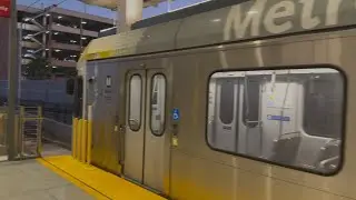 Los Angeles Metro Pink Line Train To Redondo Beach Leaving LAX Transit Center