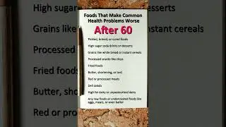 Foods That Make Common Health Problems Worse After 60 | #motivation #health #tricks #psychology