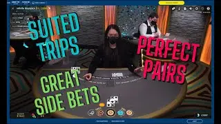 SUITED TRIPS ON INFINITE BLACKJACK WITH GREAT SIDE BETS