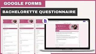 Bachelorette Party Questionnaire Template with customized Canva Template Banner & Google Sheets