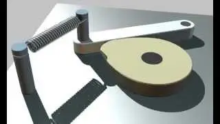 Kurvenscheibe mit adaptiver Feder (Inventor)