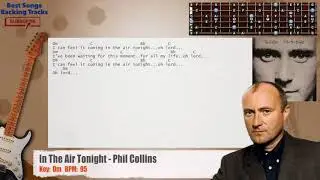 🎸 In The Air Tonight - Phil Collins Guitar Backing Track with chords and lyrics
