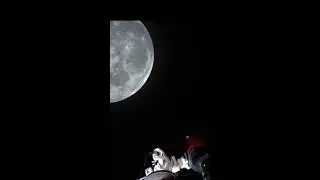 Cold Full Moon through my telescope!