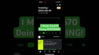 💰 I Made $4,670 in Interest &ndash; Here&rsquo;s How! #passiveincome #robinhood #investingtips #shorts