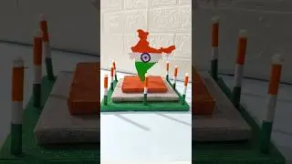 Republic day craft ✨ Independence day creativity #craft #26january #diy #shorts #ytshorts #trending