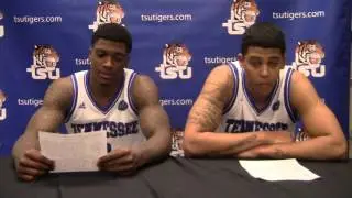 Seniors Patrick Miller and Chaed Wellian after 80-74 (OT) loss to Morehead 1/25/14