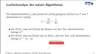 Algorithmen auf Sequenzen Teil 02: Naiver Algorithmus f&uuml;r die exakte Mustersuche