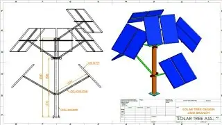 #Solar tree Design structure for solar structure for garden decoration with solidworks solar tree#