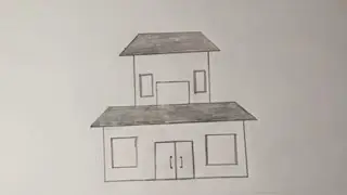 How to draw a beautiful house || pencil drawing Easy step by step #art #shorts 