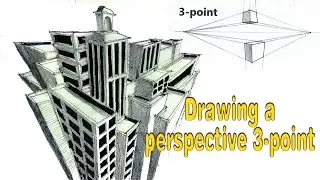 how to draw the 3-point perspective : drawing a 3_point perspective for beginners step by step