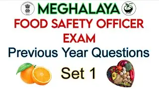 Meghalaya FSO Exam Previous Year Questions - Set 1 | MPSC FSO PYQs Solved ✅