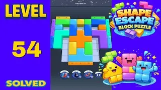 Shape Escape Block Puzzle Level 54 - SOLUTION