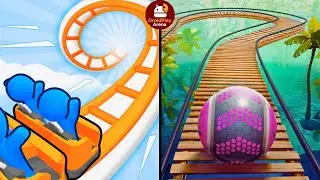 Rollance V's Runner Coaster Gameplay | Mobile Puzzle Challenge | Droid Play Arena #124