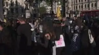 Extinction Rebellion protestors take part in 'funeral march' for London Fashion Week
