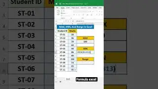 max min formula in excel #viral #trendingshorts #exceltricks