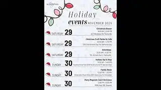 Nov 29 - 30 Holiday Events  #parksville #nanoose #bowser #holiday events