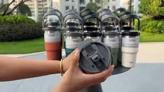 Tyeso Bouteille Thermos en acier inoxydable 600 &agrave; 1200ml  Tasse &agrave; caf&eacute; gourde isotherme portable cha