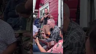 Django Festival in Langley Washington. Impromptu get together at the Double Bluff Brewing