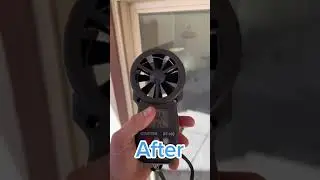 Before and After reading of the airflow with our anemometer #oddlysatisfying #dryerventcleaning