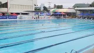 Ni&ntilde;o Dwight lane4 50m backstroke @2nd race pace single band swimming compitition (abc)