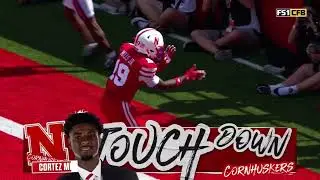 TJ Lateef touchdown pass to Cortez Mills Nebraska Husker Football vs Houston Christian 9/13/25