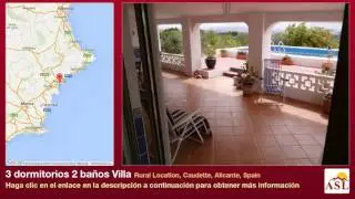 3 dormitorios 2 ba&ntilde;os Villa se Vende en Rural Location, Caudette, Alicante, Spain