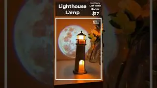 Lighthouse Lamp: Rechargeable LED Light with Remote & Timer