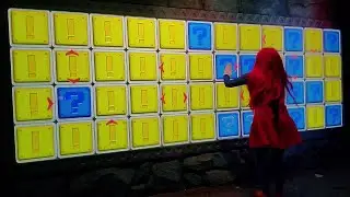Wynonna in Thwomp Panel Panic of Super Nintendo World Universal Studios Hollywood 2023
