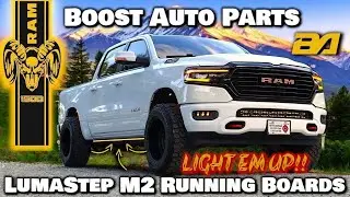 Boost Auto Parts M2 LumaStep LED Powered Running Boards - 5TH GEN RAM 1500