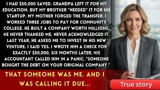 My Mother Made Me Give My College Fund to My Brother &mdash; His Thank You Gift Destroyed Him