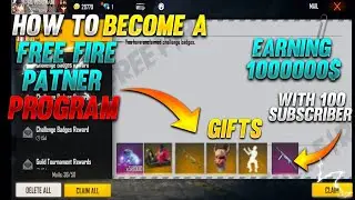 How To Join Free Fire Partner Program full Detail and benifits 😍
