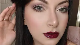 🍒 Сексуальный макияж в бордовых тонах на Рождество/Новый год 🔥 | Макияж от Мими