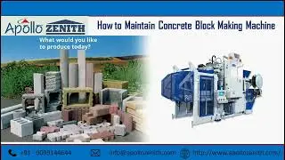 How to Maintain Concrete Block Making Machine