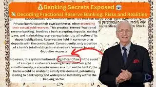 Banking Secrets Exposed - 💸 Decoding Fractional Reserve Banking: Risks and Realities 💰