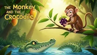 The Monkey and the Crocodile 🐒🐊 | Moral Story for Kids | Animated Stories