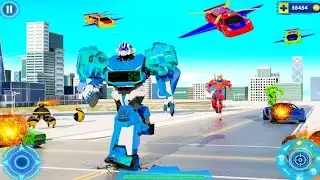 Police Limo Dino Robot Helicopter Car Robot Games - Android Gameplay