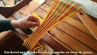 Telar María De Peine: Faja técnica mapuche. Nivel intermedio. Rigid heddle loom