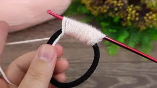 beautiful work  **!! very easy tunisian crochet hair band model #crochet #knitting #tunisian