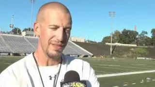 Towson's Brian Fleury discusses defensive backs and different aspects of practice