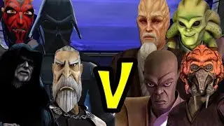 Vader Maul Dooku Sidious V Mundi Windu Plo Fisto - Jedi Academy Ai Battle