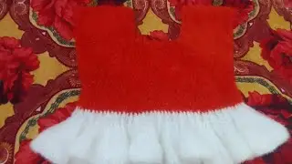 5_6  साल की लड़की का फ्रॉक क्रोशिया से बनाया लाल और सफेद कलर के ऊन से @userShobha 🙏🙏🙏🙏👗👗👗👗👗👗❤️❤️❤️