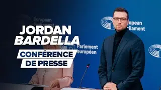 Conf&eacute;rence de presse de Jordan Bardella au Parlement europ&eacute;en