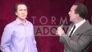 Nicolas Cage with wax statue at Musée Grevin in Paris