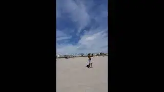 Batting on the beach