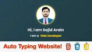 How to Create an Auto Typing Website Using HTML, CSS, and JavaScript | Full Responsive Tutorial