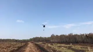 Anflug CH-53 Hubschrauber zur Brandbekämpfung