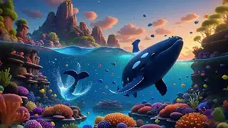Three Whistling Whales Blow Bubble Rings | Ocean-Themed Nursery Rhyme for Kids | Fun Underwater Song